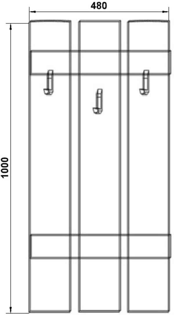 Передпокій ВЕ-1 <br/>1000х480х32мм <br/>Дуб Сонома