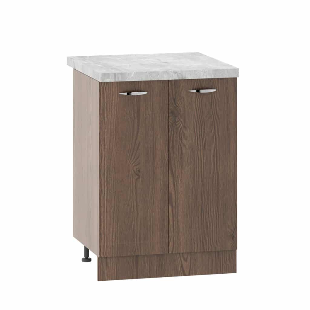 Шкаф нижний МК Compact ЛДСП 820х600х460мм Дуб Родос темный