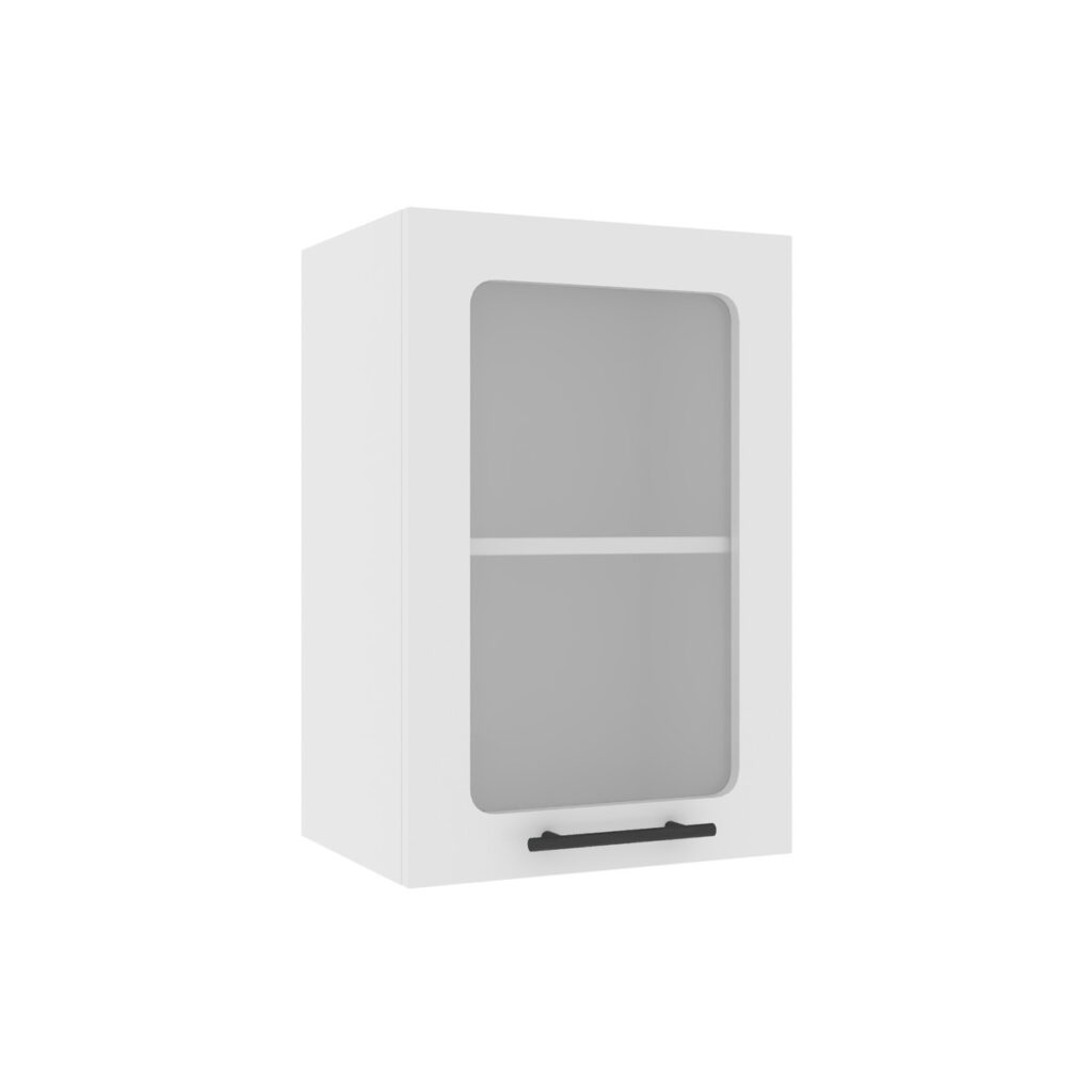 Шафа верхня МК Compact зі скляним фасадом 600х400х280мм Білий