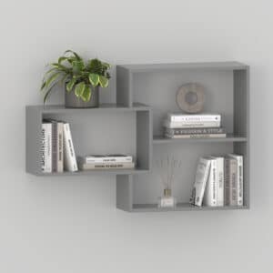 Книжкова полиця 662х1042х220 мм Сірий