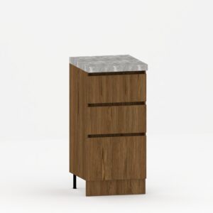 Шкаф нижний с 3 ящиками без ручек 820х400х440 мм