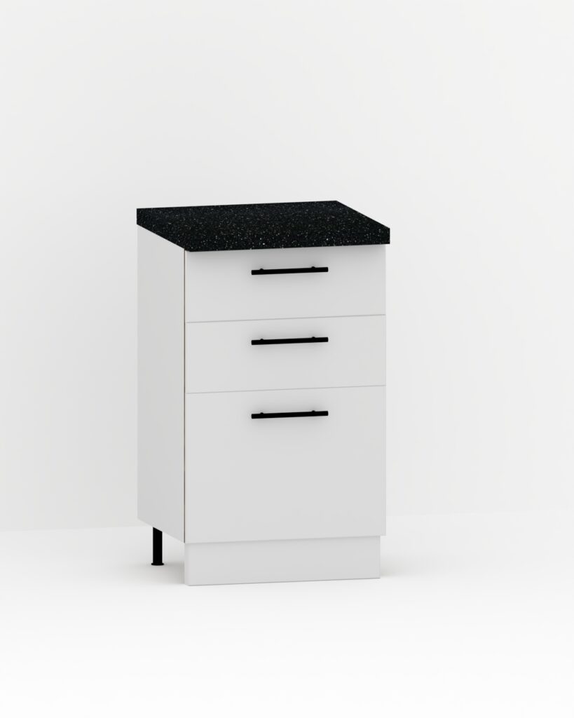 Шафа нижня з 3 ящиками 860х500х440 Білий