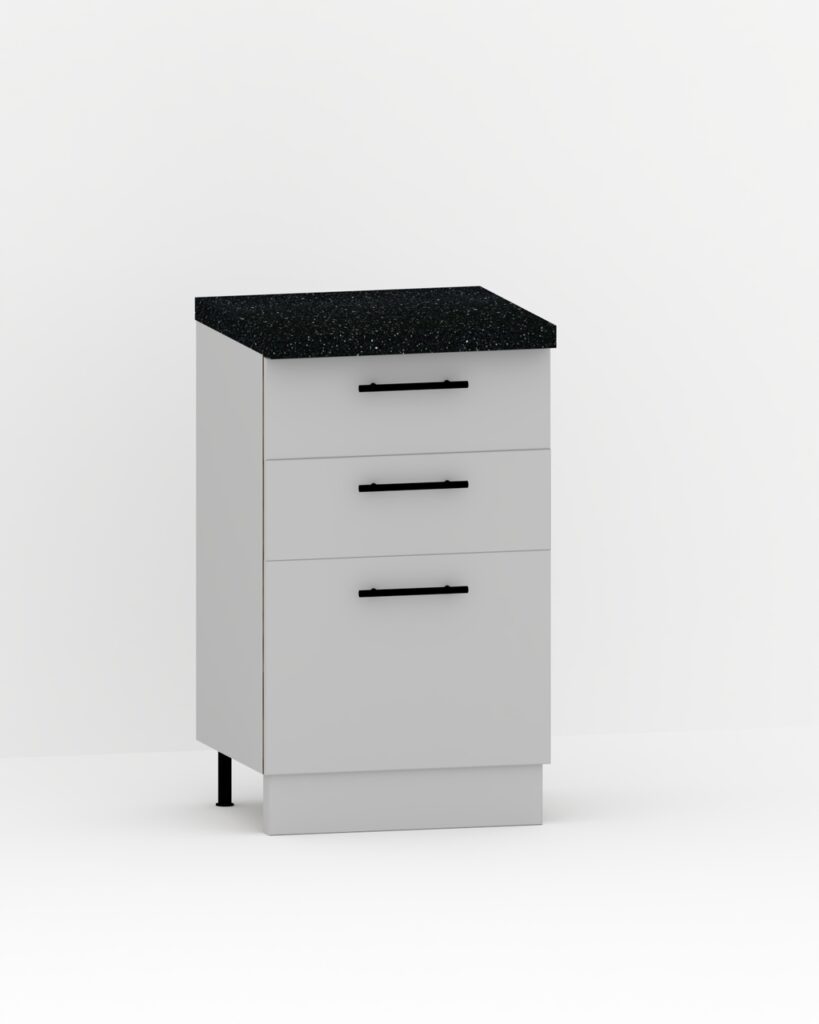 Шафа нижня з 3 ящиками 860х500х440 Сірий