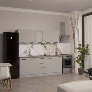 Кухня Comfort 1,6 м Сірий гладкий із стільницею