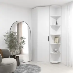 Приставной угловой модуль для шкафа 1950х405 мм с открытыми полками