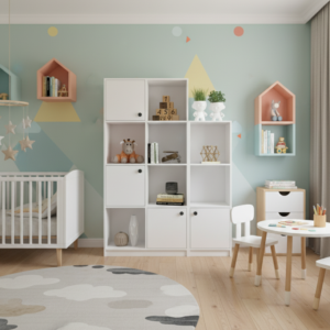 Стеллаж модульный с полками в детскую Chess 1660х1200х350мм