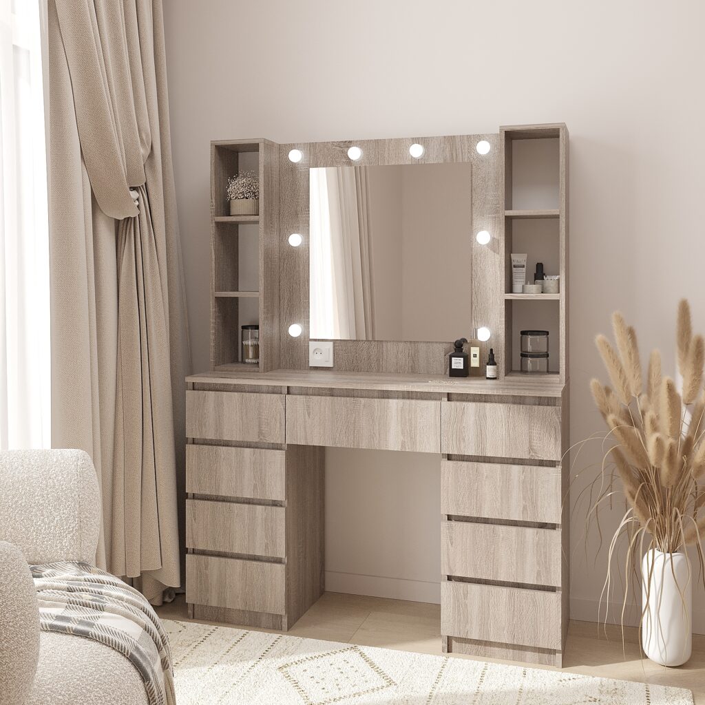 Туалетний столик з підсвіткою Лайт Дабл 1600х1200х400 мм