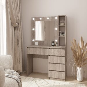 Туалетний столик з квадратним дзеркалом Стиль Лайт 1600х1000х400 мм