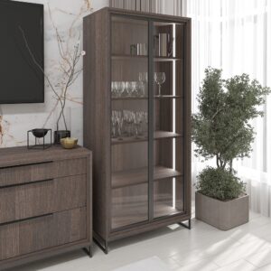 Шкаф Витрина со стеклянными фасадами на 5 полок 1800x800x450 мм Лао