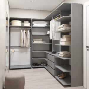 Гардеробная система, модули гардеробные, шкаф для одежды 2100х3200х500 мм Антрацит