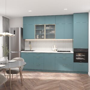 Функціональна дизайнерська готова кухня Гаяна з глянцевими фасадами 3,0 м