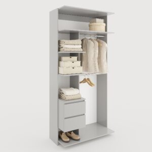 Модуль гардеробный со штангой, полками и ящиками 2100х1000х500 мм