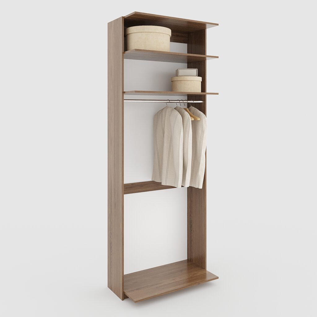 Модуль гардеробний з полицями та штагною 2431х500 мм