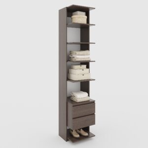 Гардеробный модуль с полками и ящиками 2431х500 мм