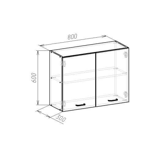 Шафа верхня МК Compact 600х800х300мм - Зображення 3