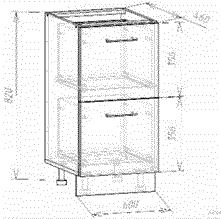 Шафа нижня з 2 ящиками 820х600х460 мм - Зображення 3